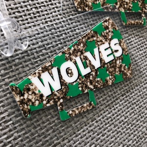 Buford Wolves Megaphone Bag Tag