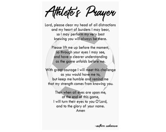 Soccer Bag Tags Printable 4 to a page, Soccer Prayer Athlete Prayer, Soccer Prayer Bag Tag Size Printable