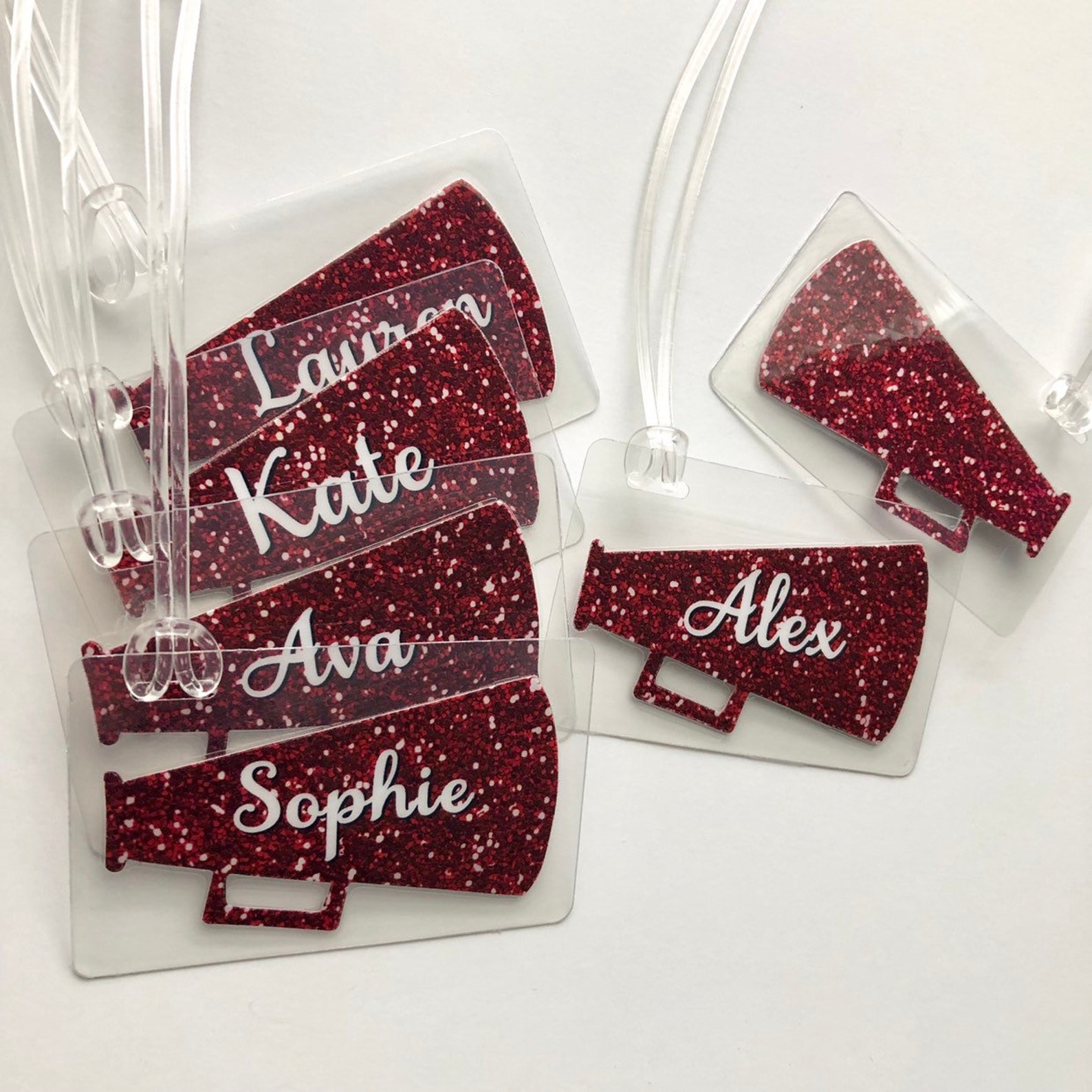 Monogram Cheer Bag Tag Monogrammed Cheer Bag Tag Cheertagz Etsy