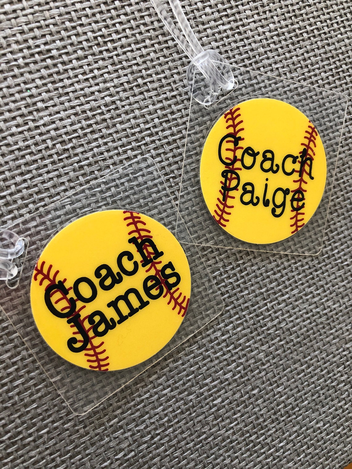 Softball Bag Tags Softball Gifts Softball Team Bag Tags Etsy