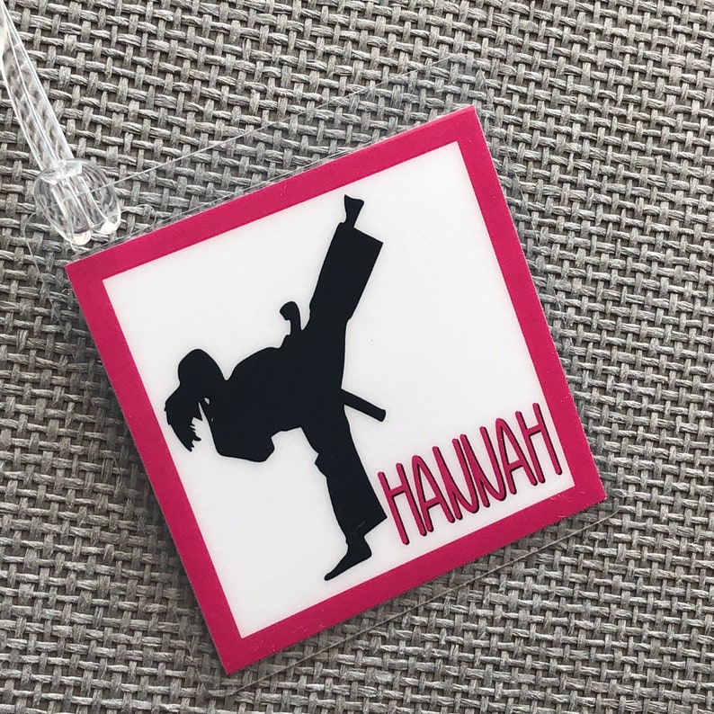 Karate Bag Tag Martial Arts Bag Tag Kids Bag Tag Luggage Etsy