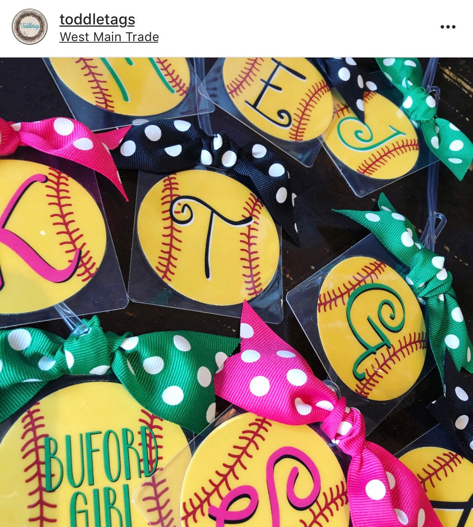 Personalized Softball Gifts Softball Bag Tags Softball Etsy
