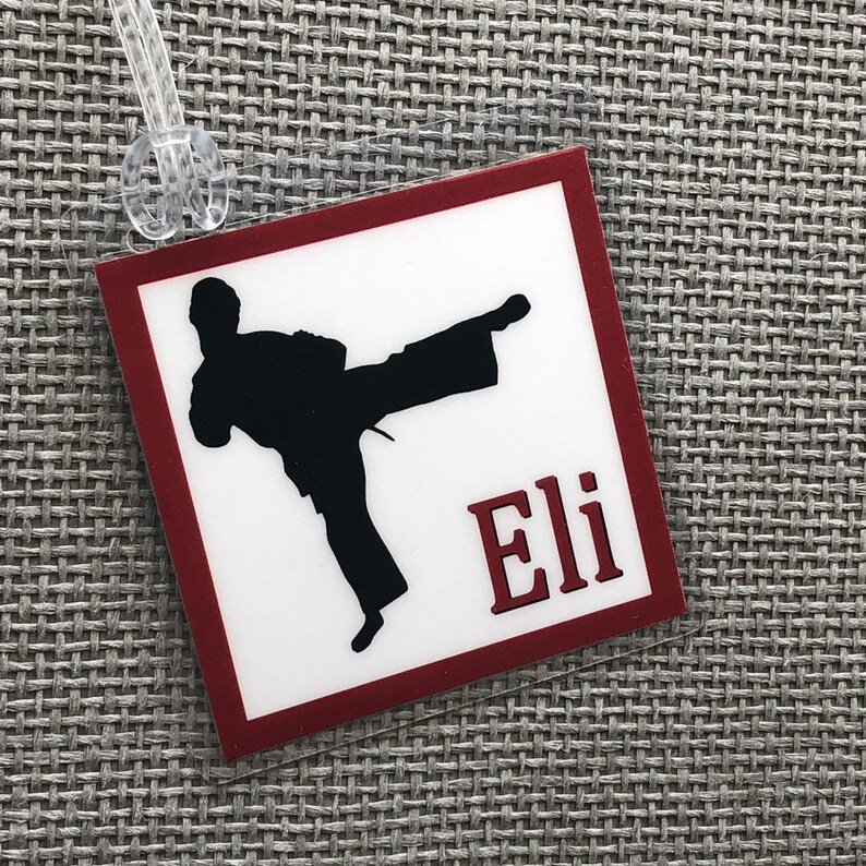 Karate Bag Tag Martial Arts Bag Tag Kids Bag Tag Luggage Etsy
