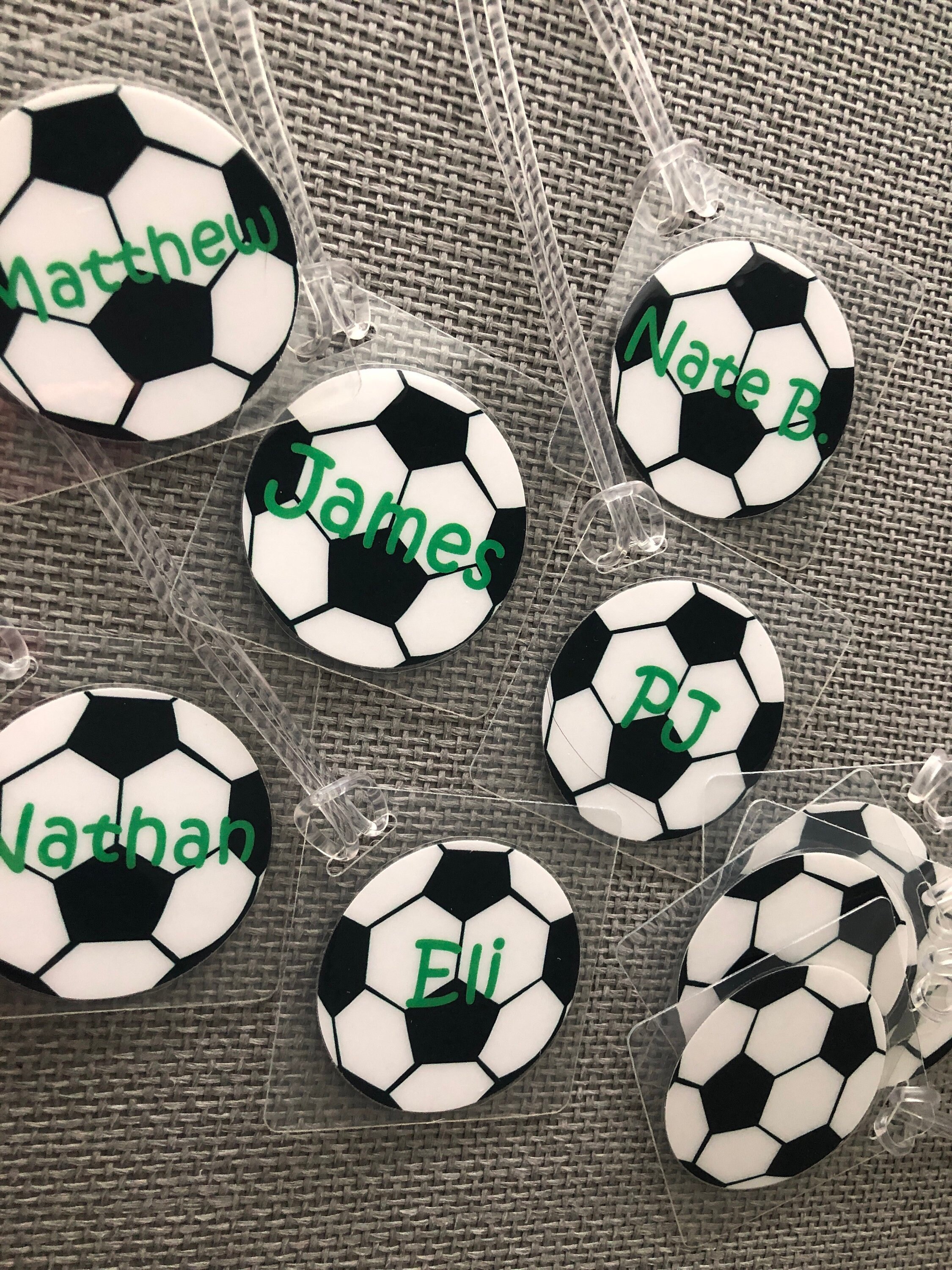Soccer Team Bag Tags Soccer Gifts Soccer Bag Tags Team Etsy