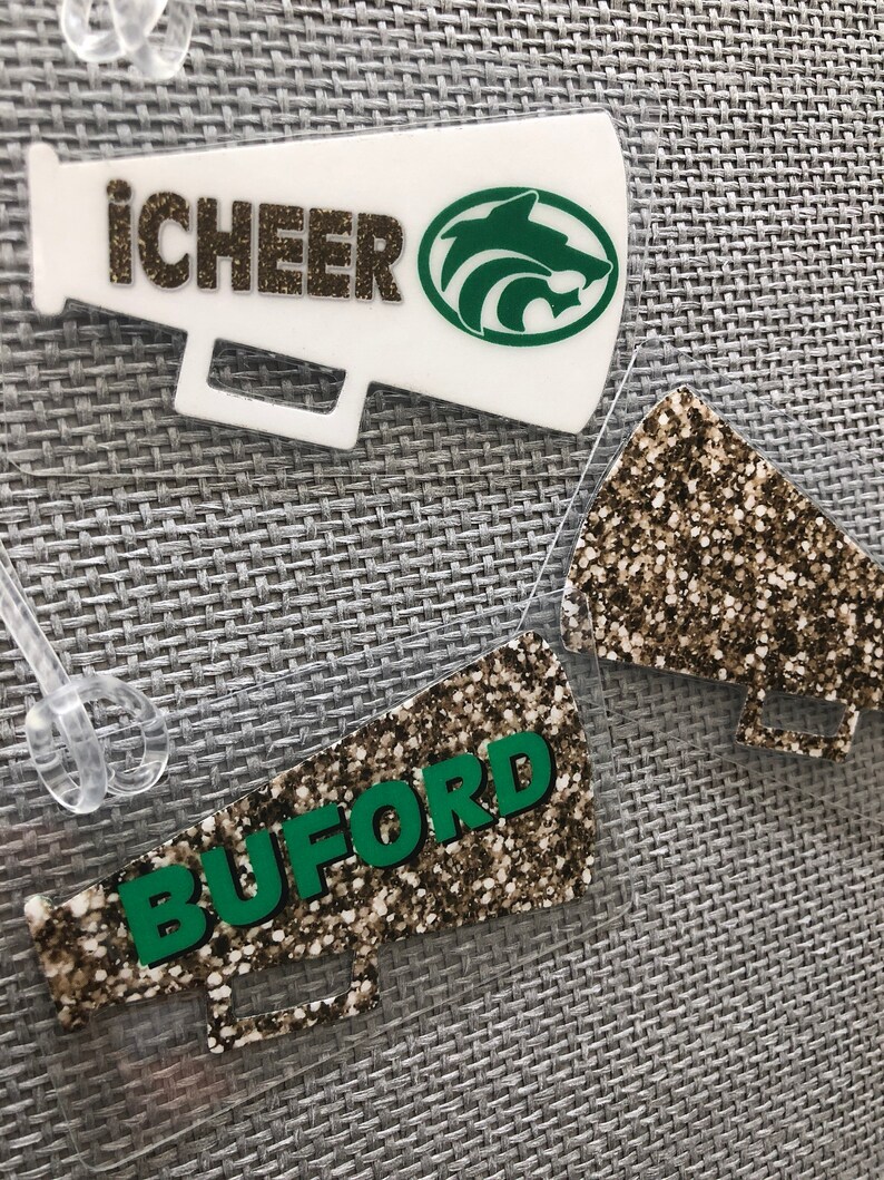 Buford Wolves Megaphone Bag Tag