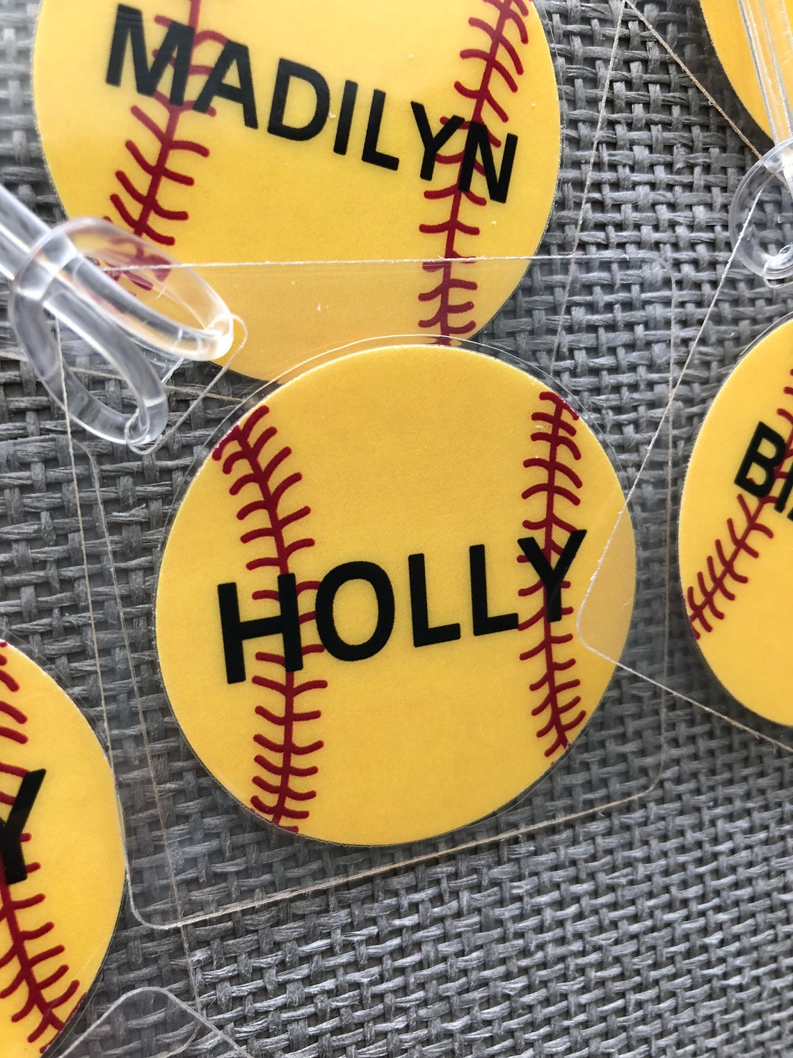 Softball Bag Tags Softball Gifts Softball Team Bag Tags Etsy