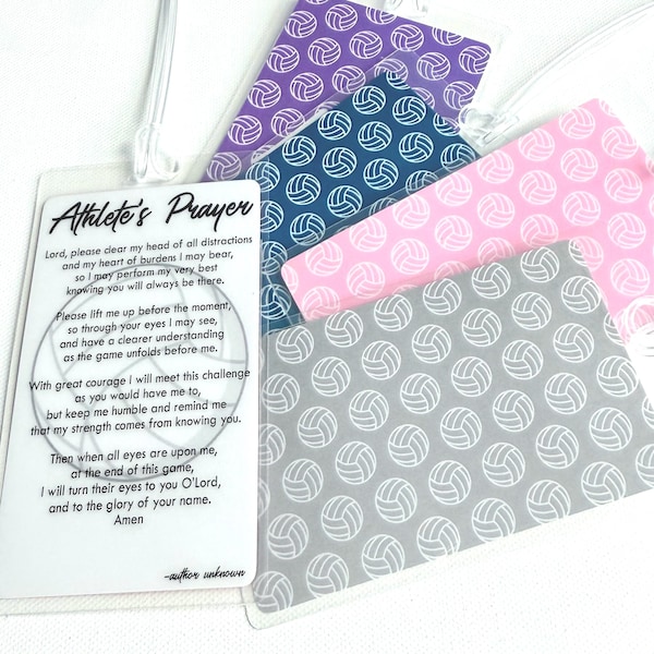 Volleyball Bag Tag, Athlete's Prayer, Team Player Gift