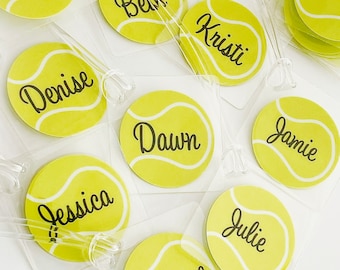 Tennis Bag Tags, Bulk Order Tennis Team Tags 8+ Tags