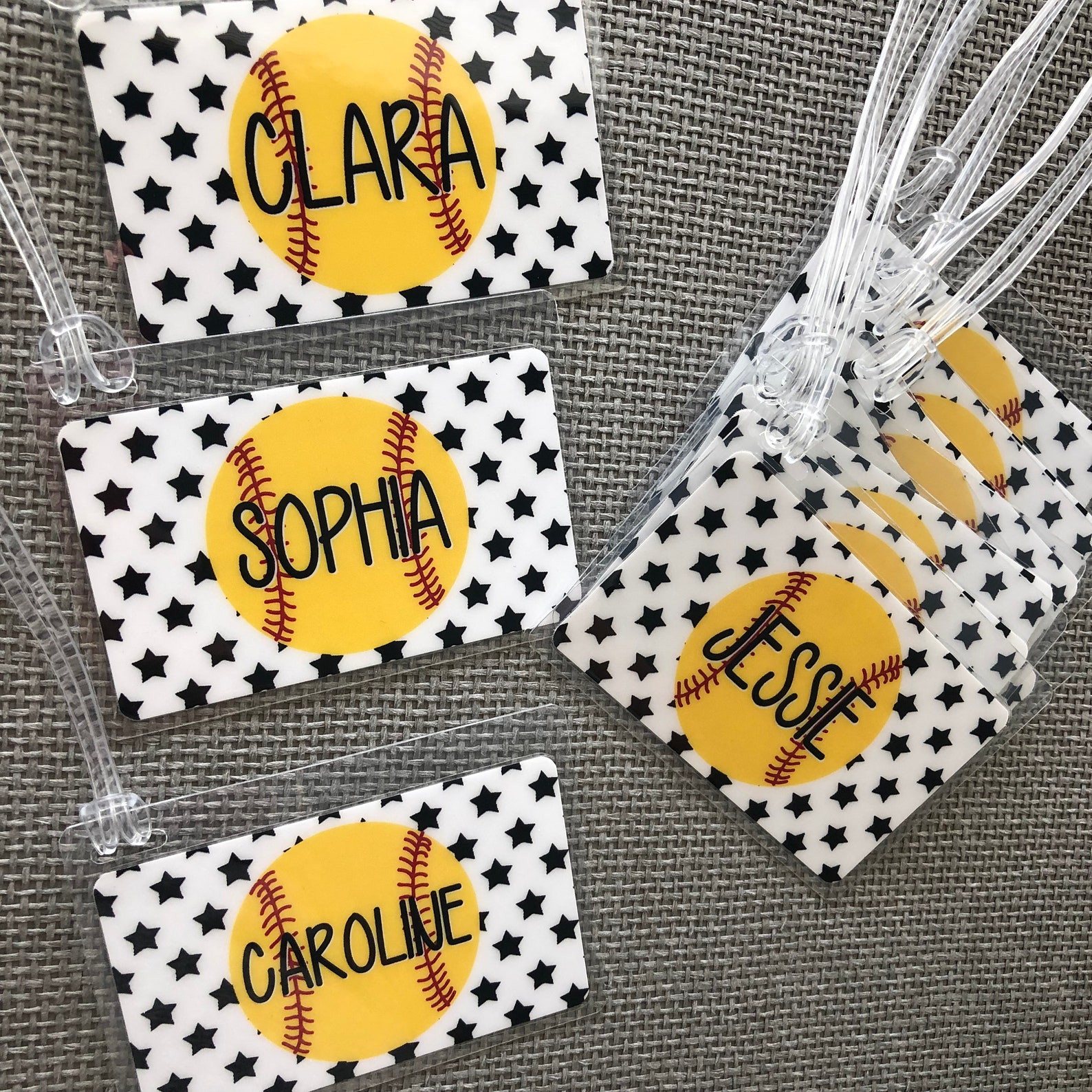 Softball Bag Tag Softball Gift Etsy