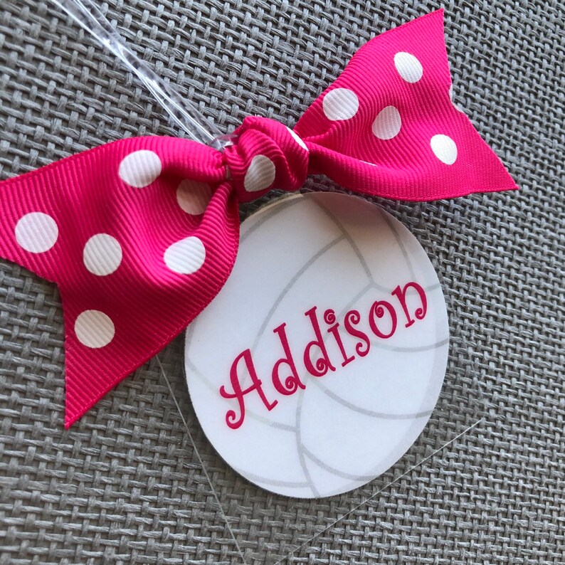 Personalized Volleyball Gifts Volleyball Bag Tags Volleyball Etsy