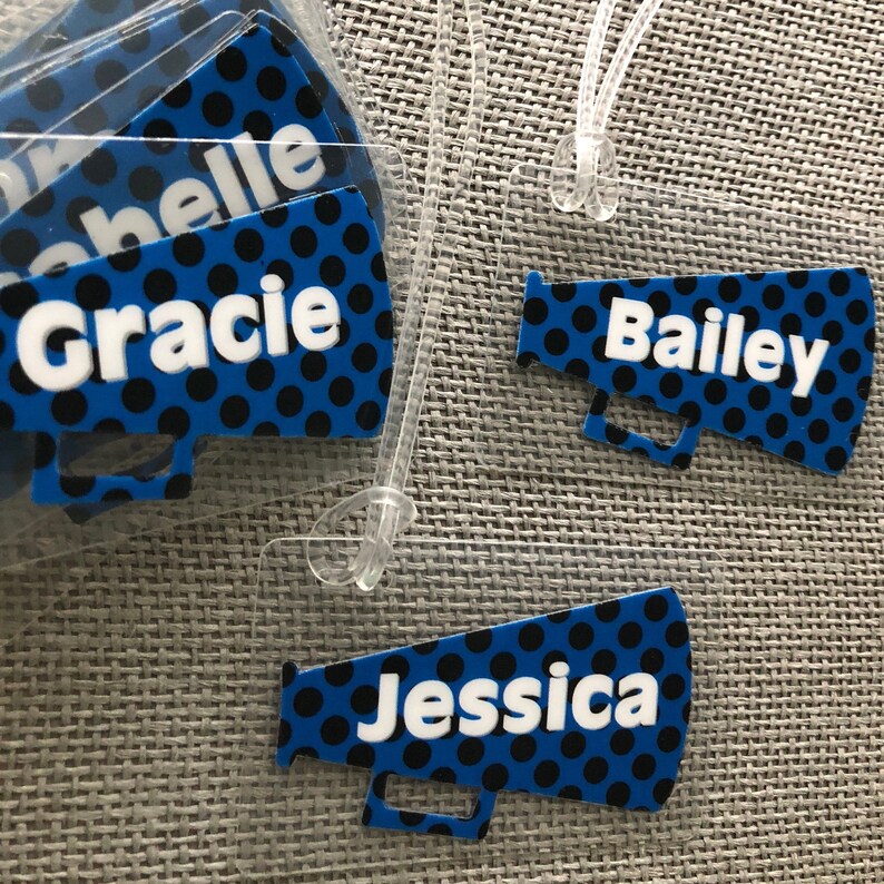 Megaphone Cheerleader Bag Tag Cheer Gift Etsy