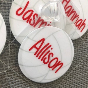 Volleyball Gift, Volleyball Bag Tag, Volleyball Party Favor, Volleyball Team Gift, Volleyball Personalized Gift, Volleyball Coach Gift, Tag