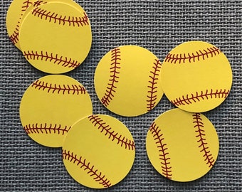Softball Die Cuts, Softball Gift Bag Tags