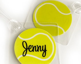 Tennis Bag Tag, Tennis Party Favor, Tennis Gift Tag, Tennis Gift, Personalized Tennis, Tennis Gift, Custom Tennis Bag, Tennis Tag, Bag Tag