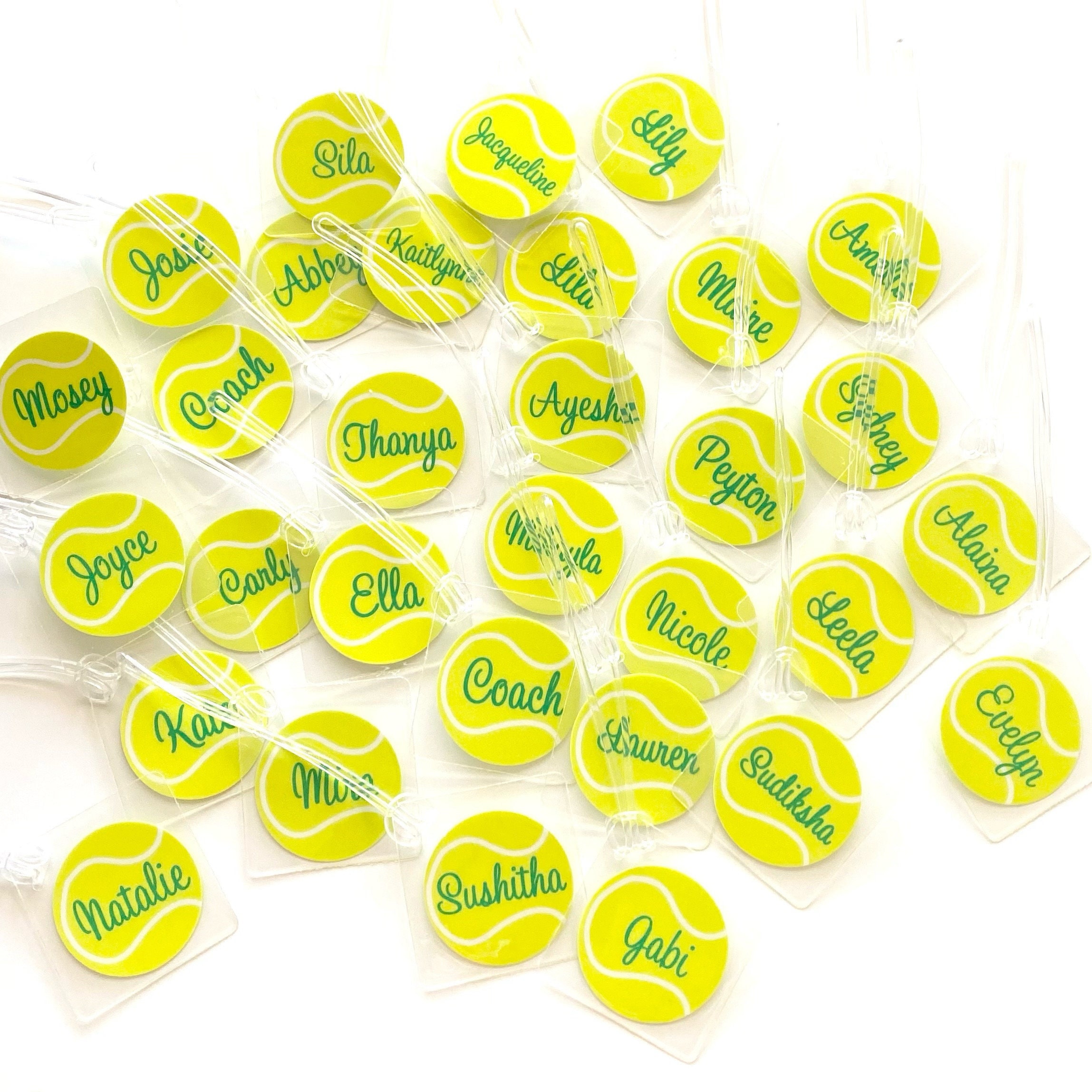Tennis Personalized Bag Name Tags for Tennis Team Gifts, Tennis Player Bag Identification tag