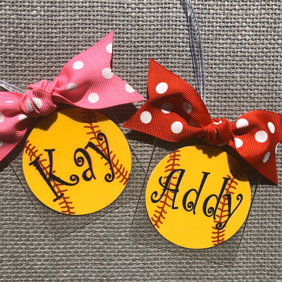 Personalized Softball Gifts Softball Bag Tags Softball | Etsy
