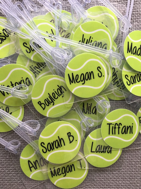 Tennis Bag Tag Tennis Team Tags Bulk Order of 8 Etsy