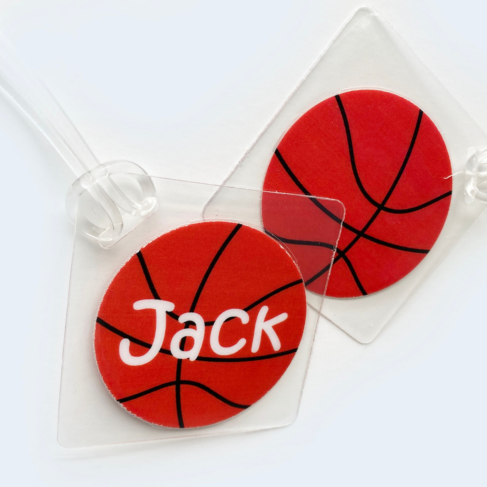 Basketball Bag Tag Basketball Party Favor Basketball Name Etsy