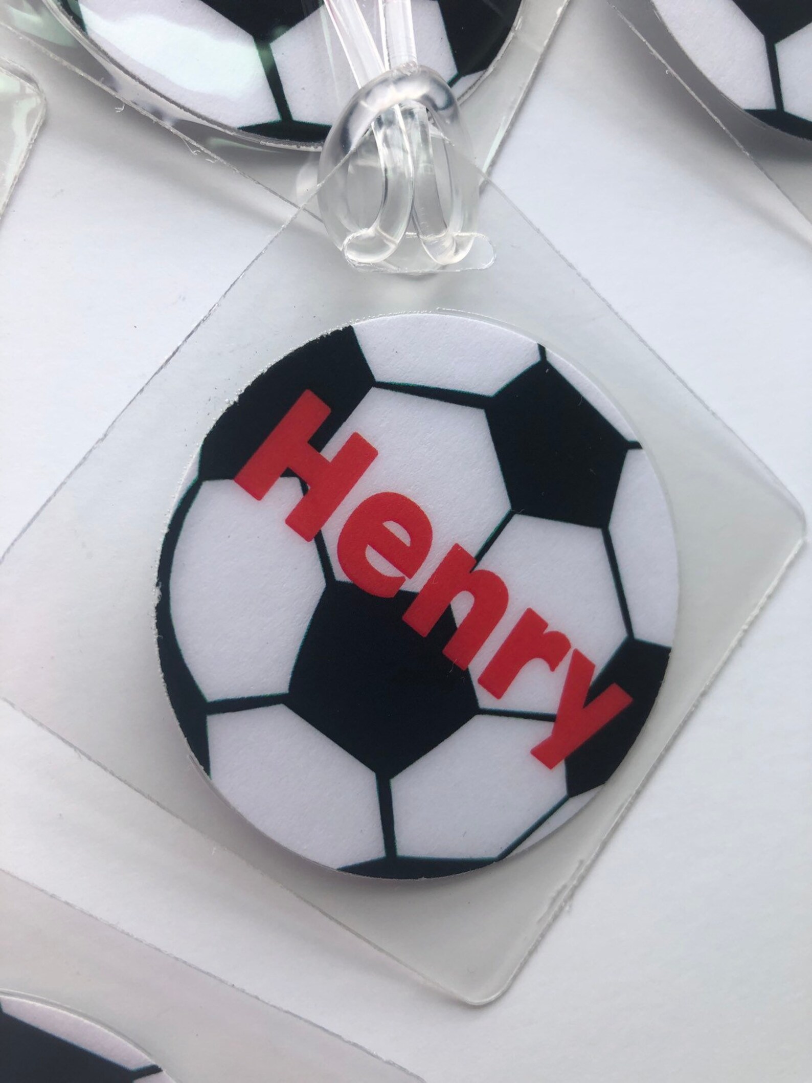 Soccer Bag Tag Soccer Party Favor Personalized Soccer Name Tag Etsy
