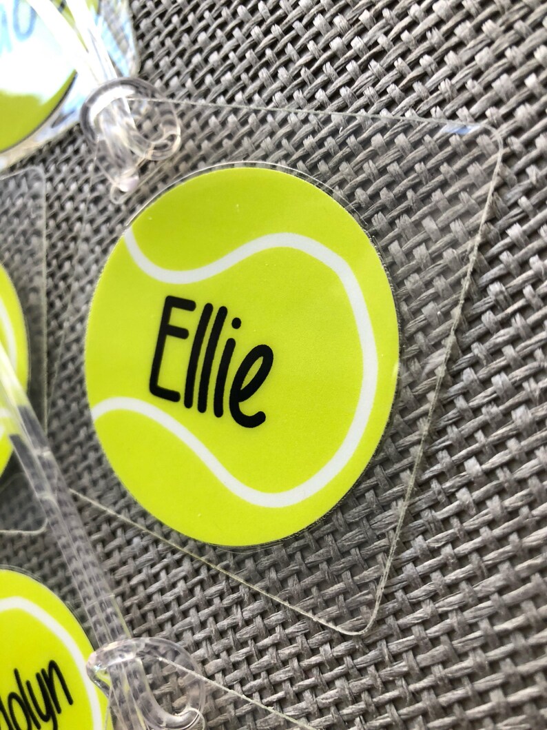 Tennis Bag Tag Tennis Gift Tennis Ball Tag Tennis Team Gift Etsy