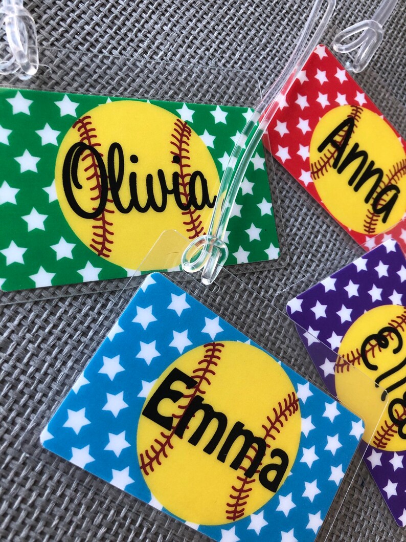 All Star Softball Bag Tag Etsy