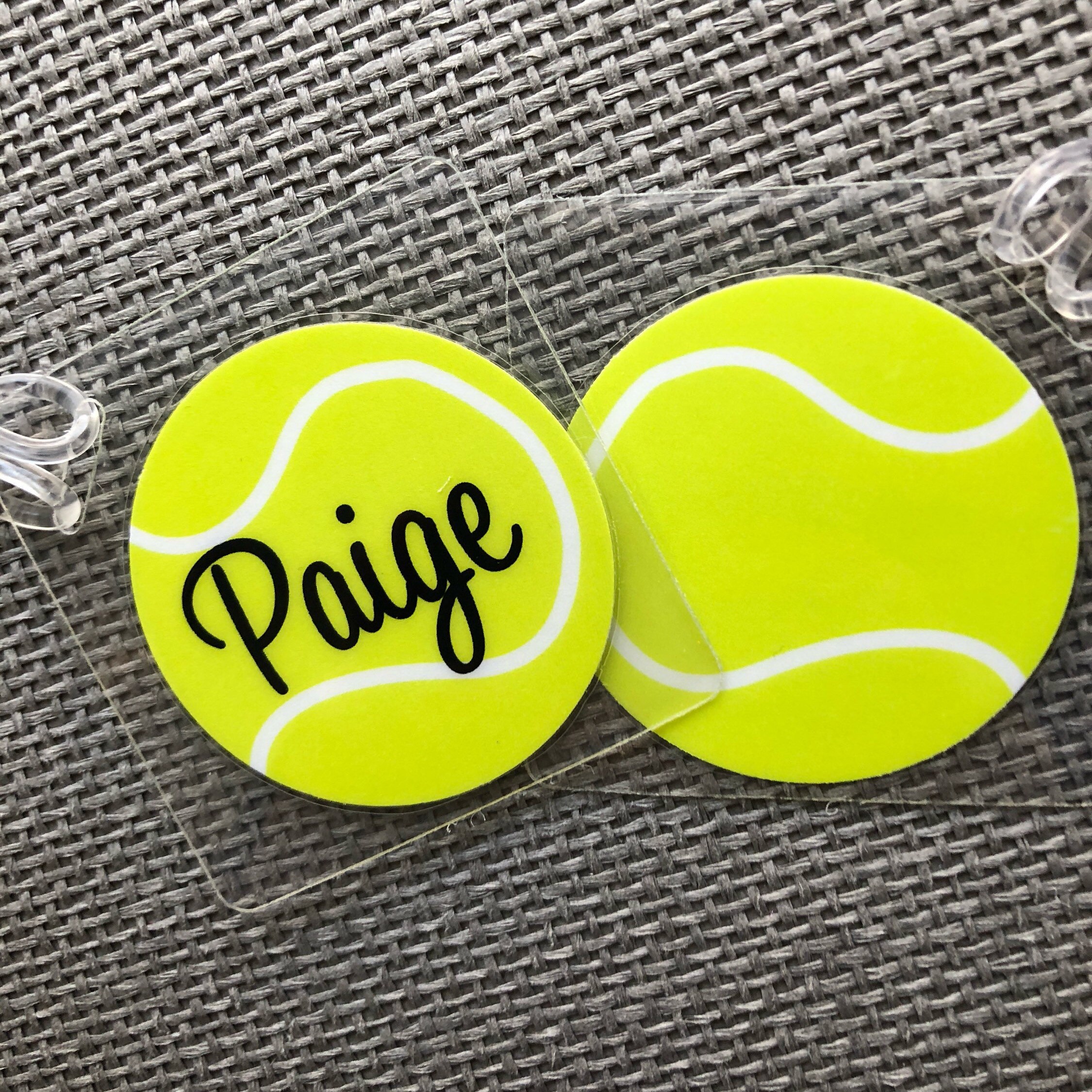 Tennis Ball Bag Tag Etsy