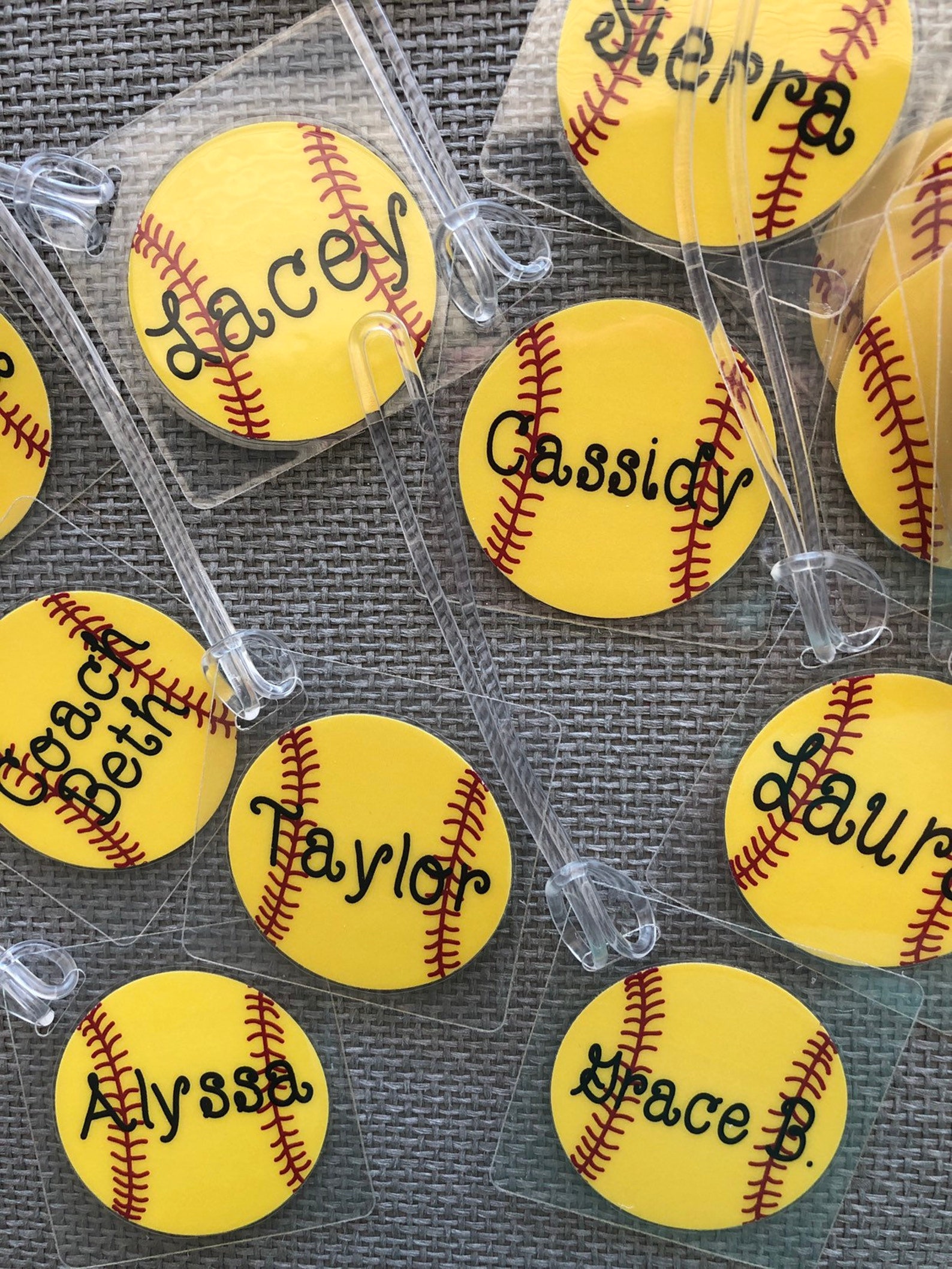 Softball Bag Tag Softball Mom Gift Softball Coach Gift Etsy
