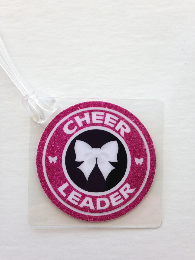 Green Cheer Bow Bag Tag Cheerleading Bag Tag Cheerleader Gift Etsy