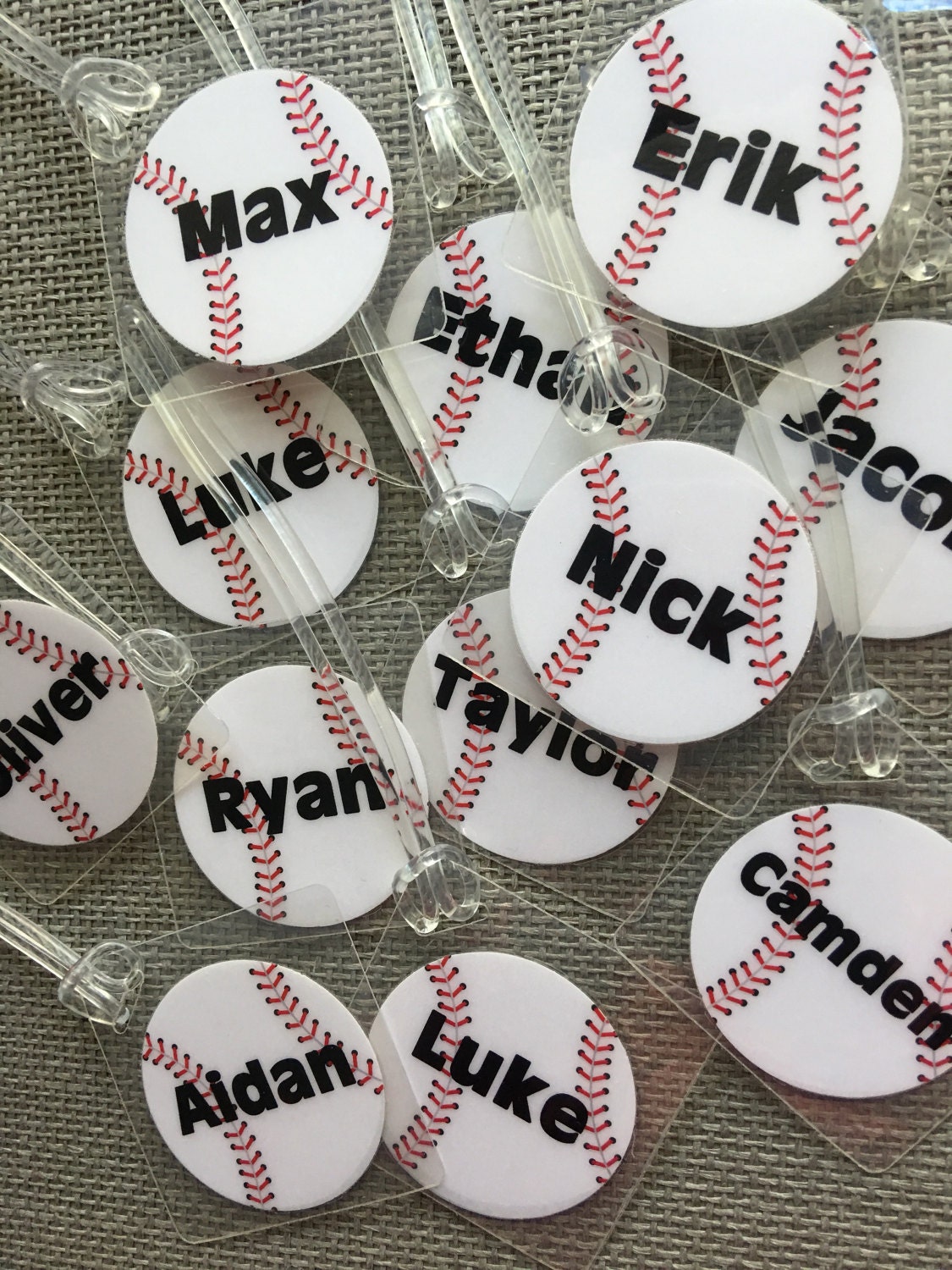 Baseball Bag Tags Baseball Mom Gifts Baseball Baby Shower Etsy
