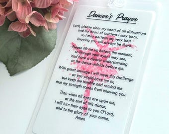 Personalized Dancer Prayer Bag Tag: Religious Athlete Gift