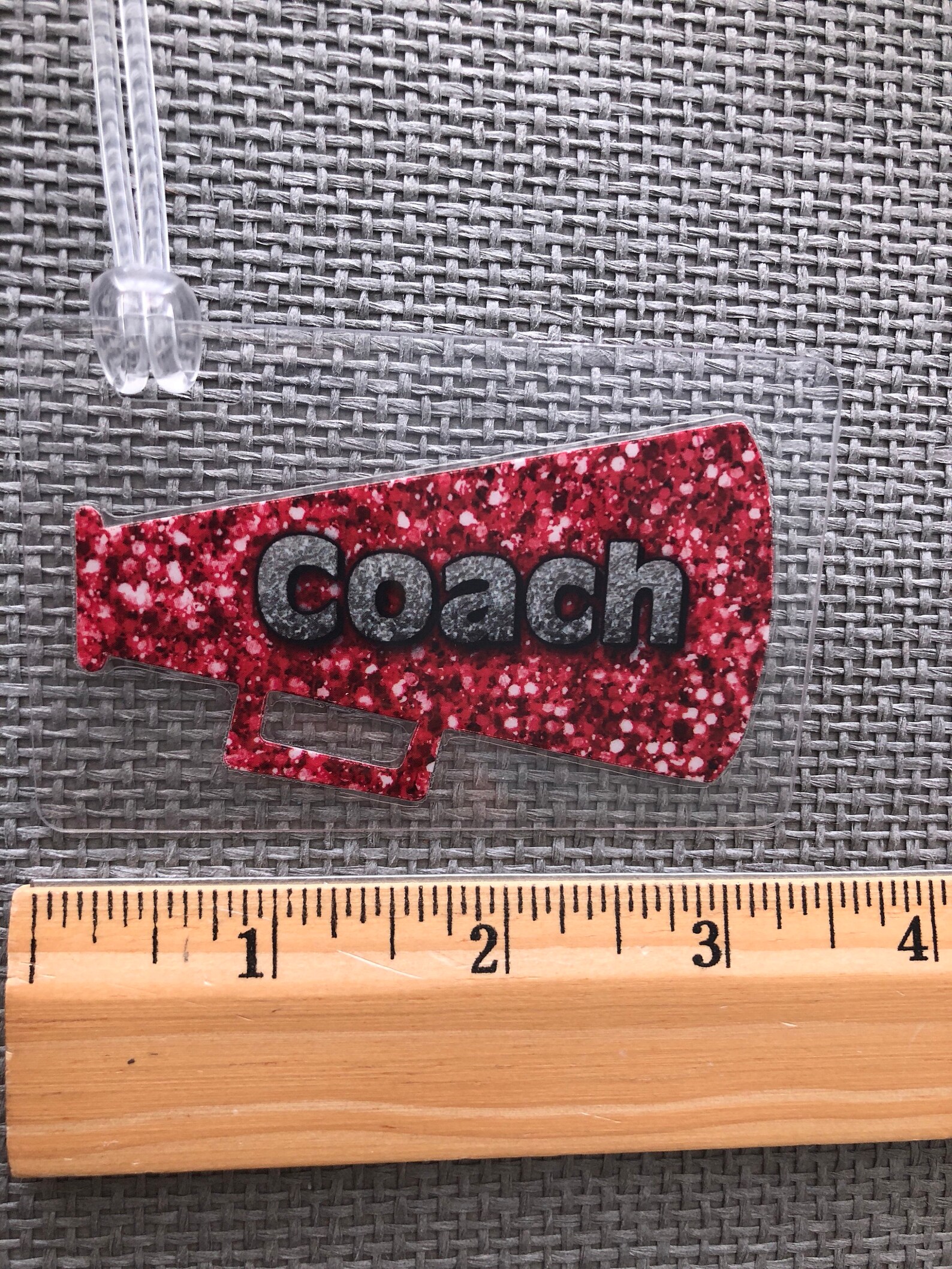 Bling Cheerleading Bag Tag Glitter Cheer Bag Tag Megaphone Etsy