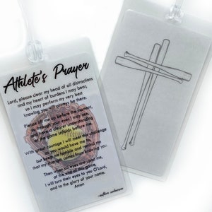 Softball Gifts, Softball Prayer Bag Tags, Athlete Prayer,