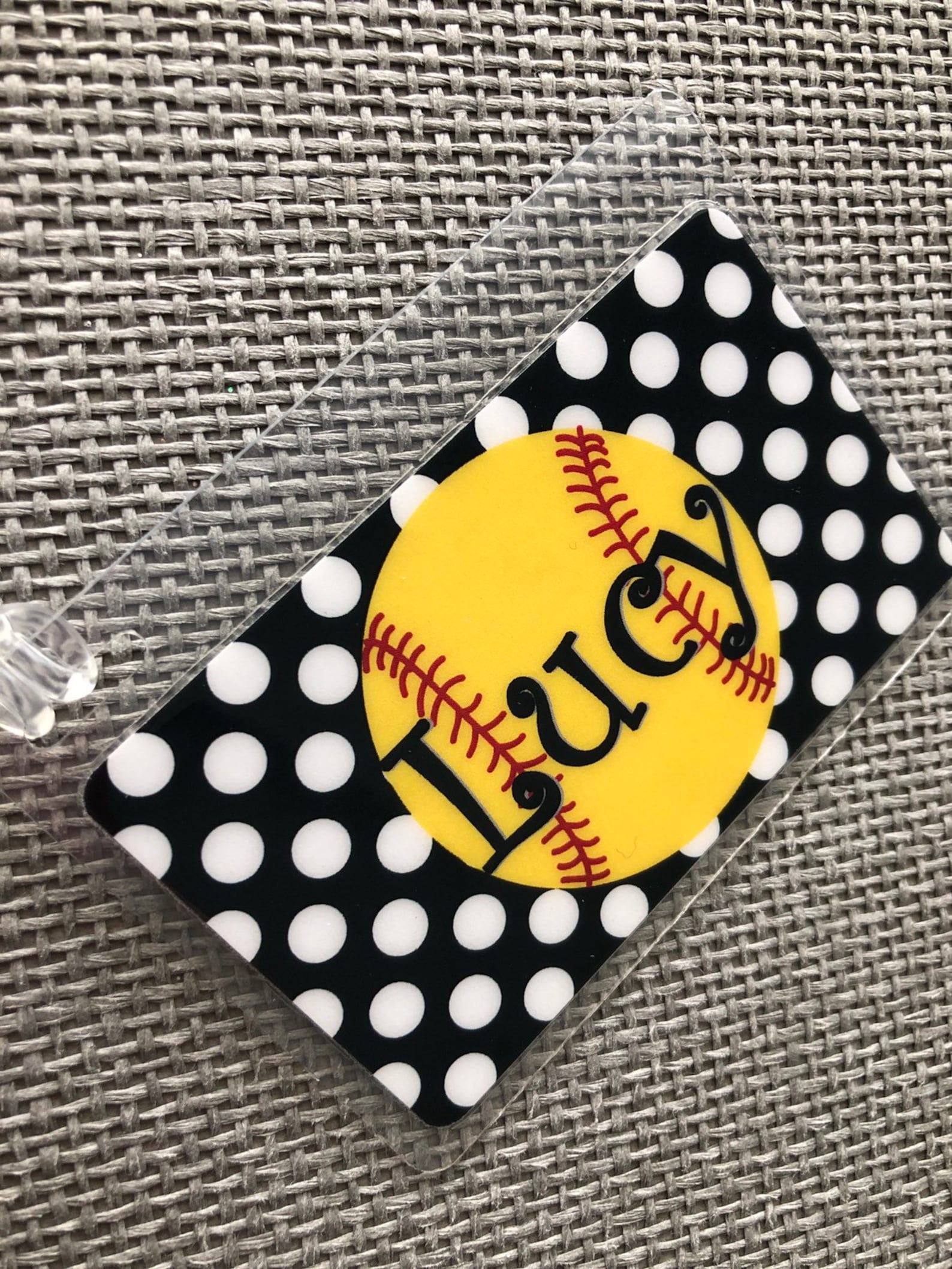Softball Tag Softball Bag Tag Etsy France