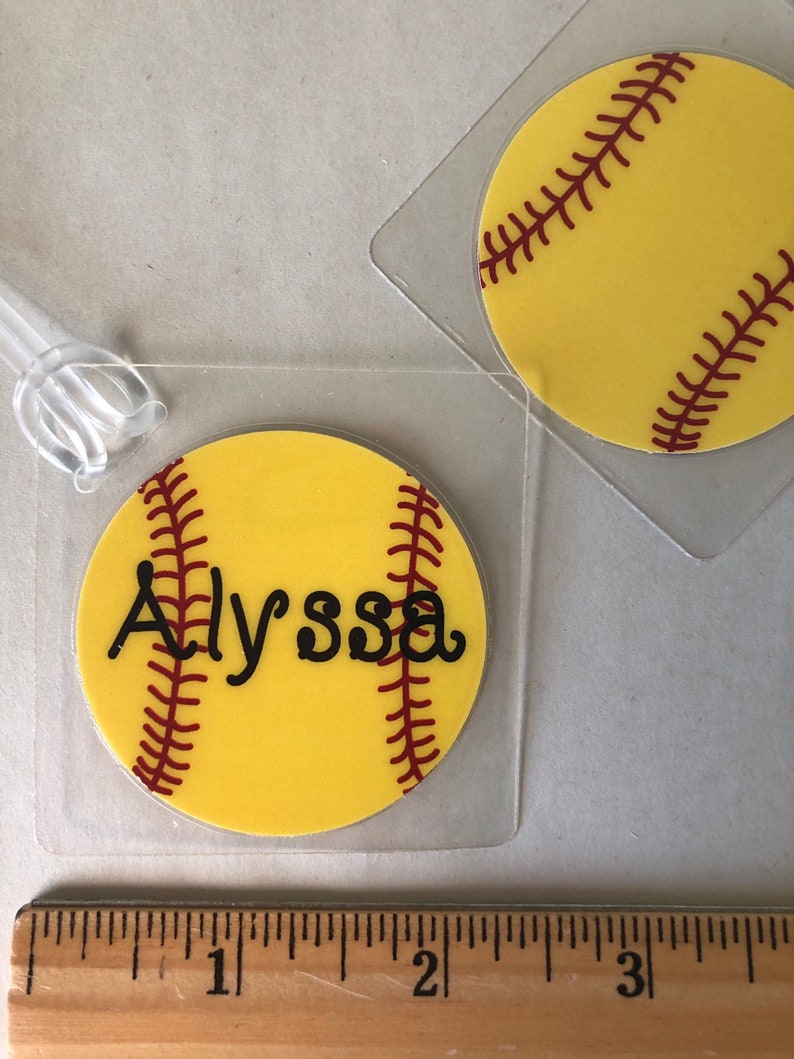 Softball Team Bag Tags Softball Gifts Team Orders of 8 - Etsy