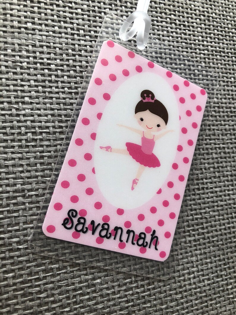 Ballet Bag Tag Ballet Party Favor Dance Bag Tag Dance Etsy