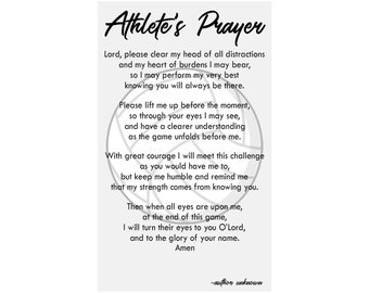 Volleyball Gifts Printable, Volleyball Prayer Athlete Prayer, Volleyball Prayer Bag Tag Size Printable