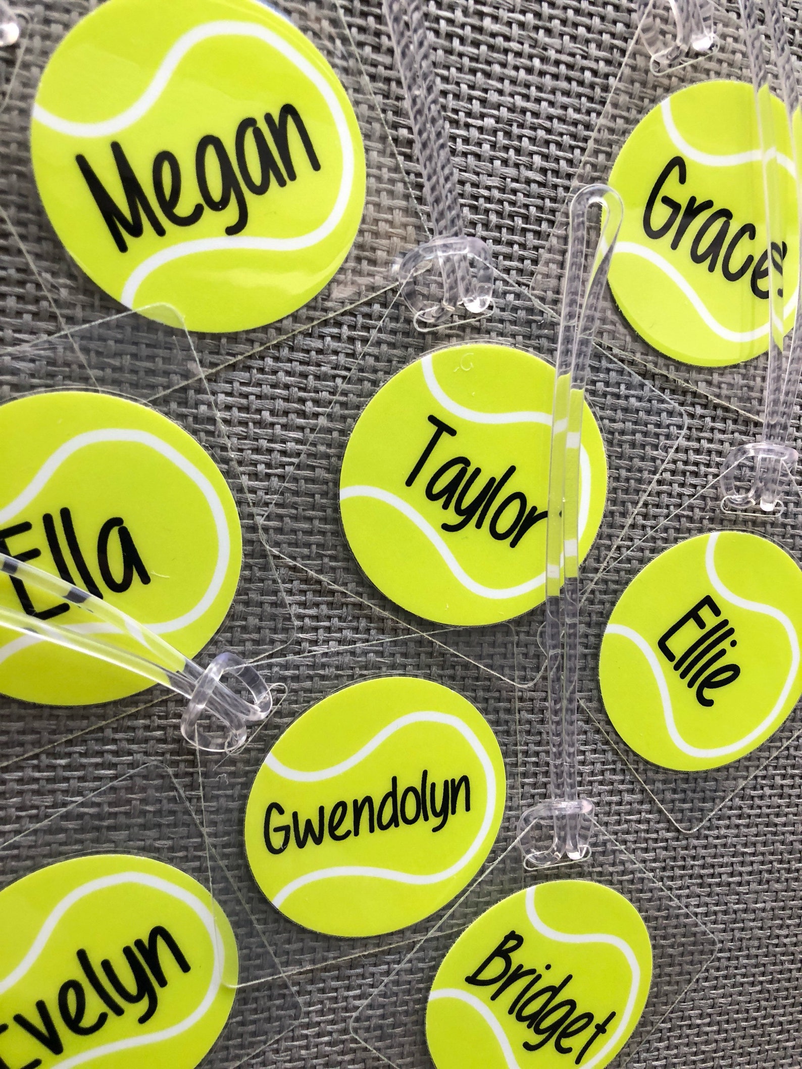 Tennis Bag Tag Tennis Gift Tennis Ball Tag Tennis Team Gift Etsy