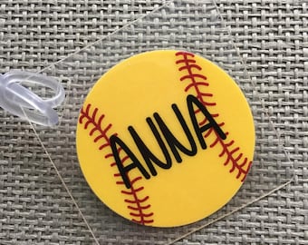 Softball Bag Tag | Team Name Tags for Bat Bags | Softball Mom Gift | Coach Gift, Personalized Customized Sports Bag Tags for Youth Athletes
