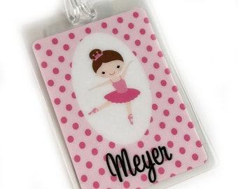 Personalized Ballerina Bag Tag: Dance Recital Gift
