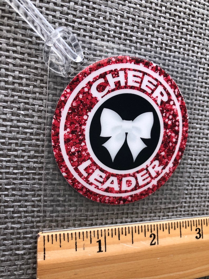 Cheer Bow Bag Tag Cheerleading Bag Tag Etsy