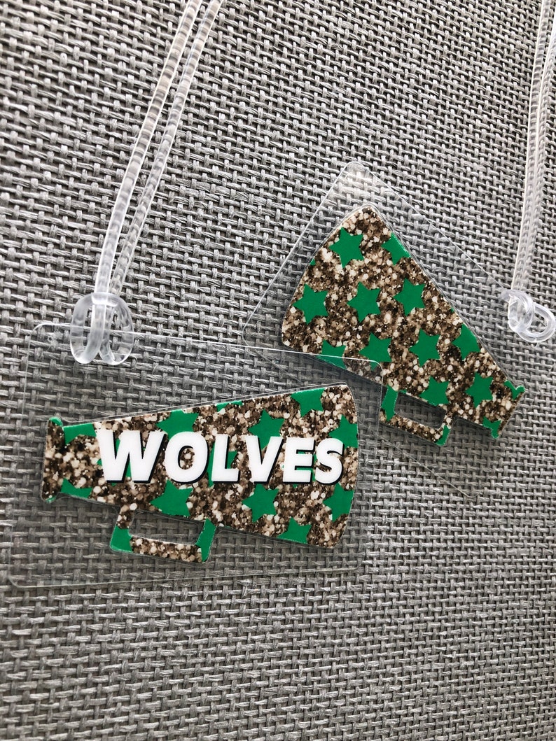 Buford Wolves Megaphone Bag Tag