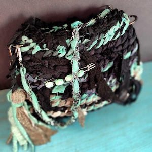 Borsa Bag crochet uncinetto pochette a spalla shoulder upcycled