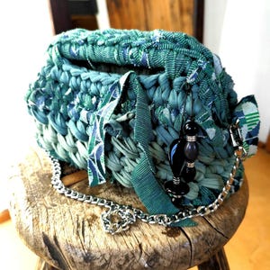 Clutch crochet recycled bag shabby chic borsa uncinetto handmade