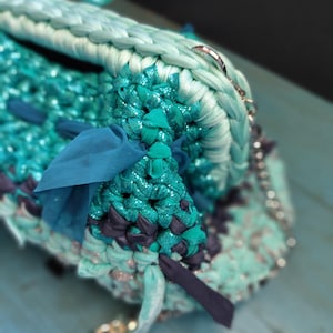 Clutch crochet pochette recycled bag shabby chic borsa uncinetto handmade