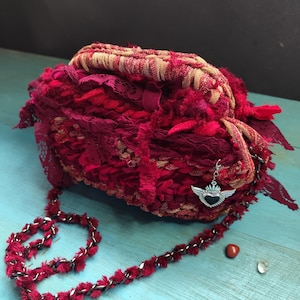 Clutch crochet pochette upcycled bag shabby chic borsa uncinetto handmade