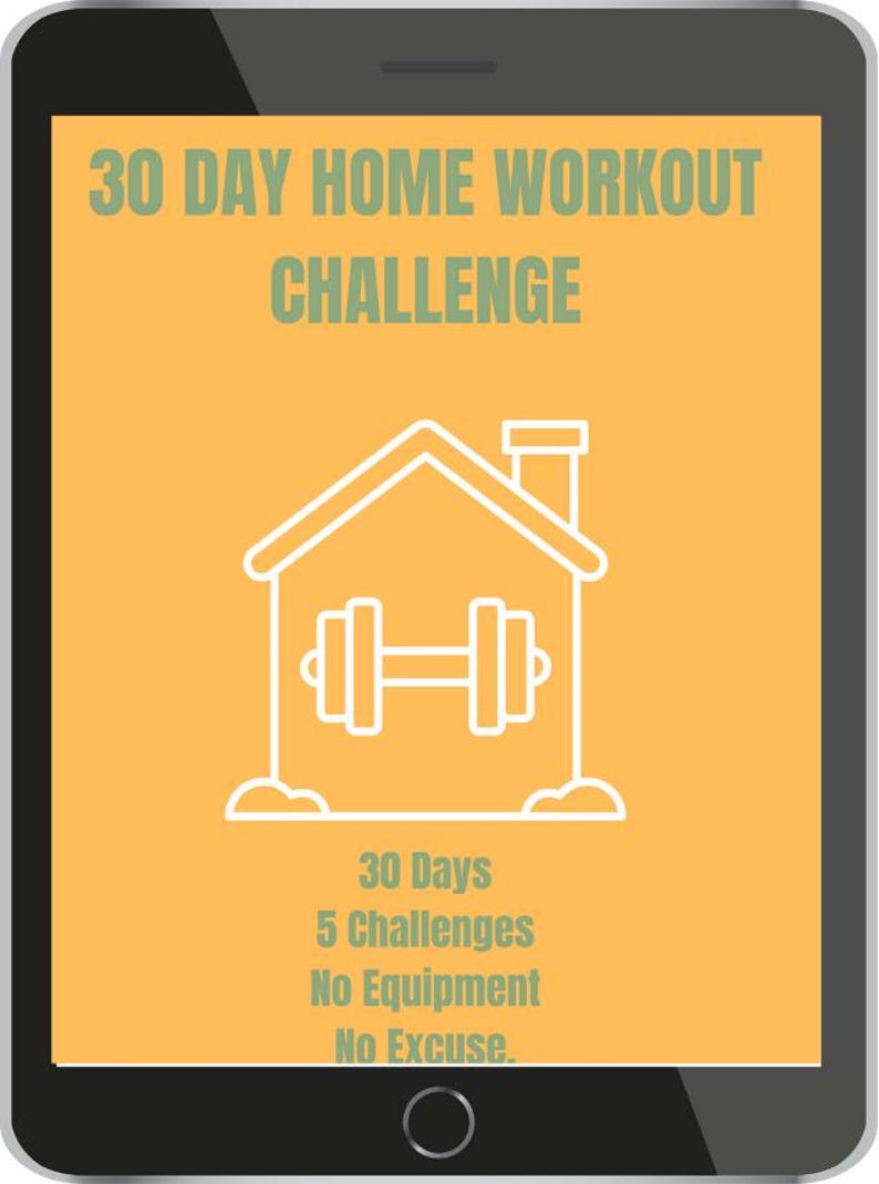 30-day Home Workout Challenge | Printable Fitness Tracker | No ...