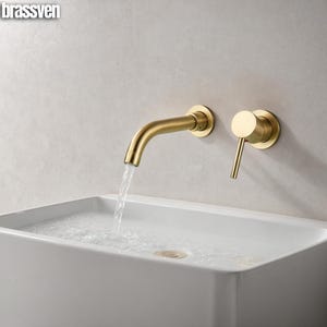 Wall Mounted Antique Brass Faucet – Single Handle Vintage Bathroom Tap