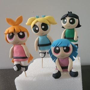 Adornos para tartas de fondant de Las Chicas Superpoderosas