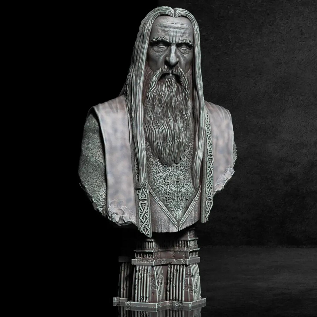 Saruman Bust, Stl File 3D Printing, LOTR Stl 3D Model Design, Statue ...