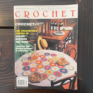 1988 Vintage Classic Crochet Magazin | Häkelanleitungen | Deckchen | Lochmuster